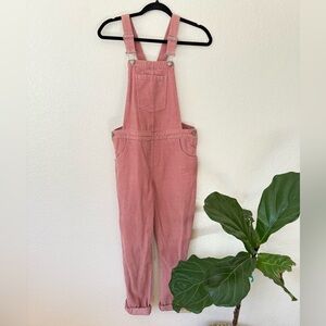 Roxy Girls Corduroy Pink Overalls size 14/XL